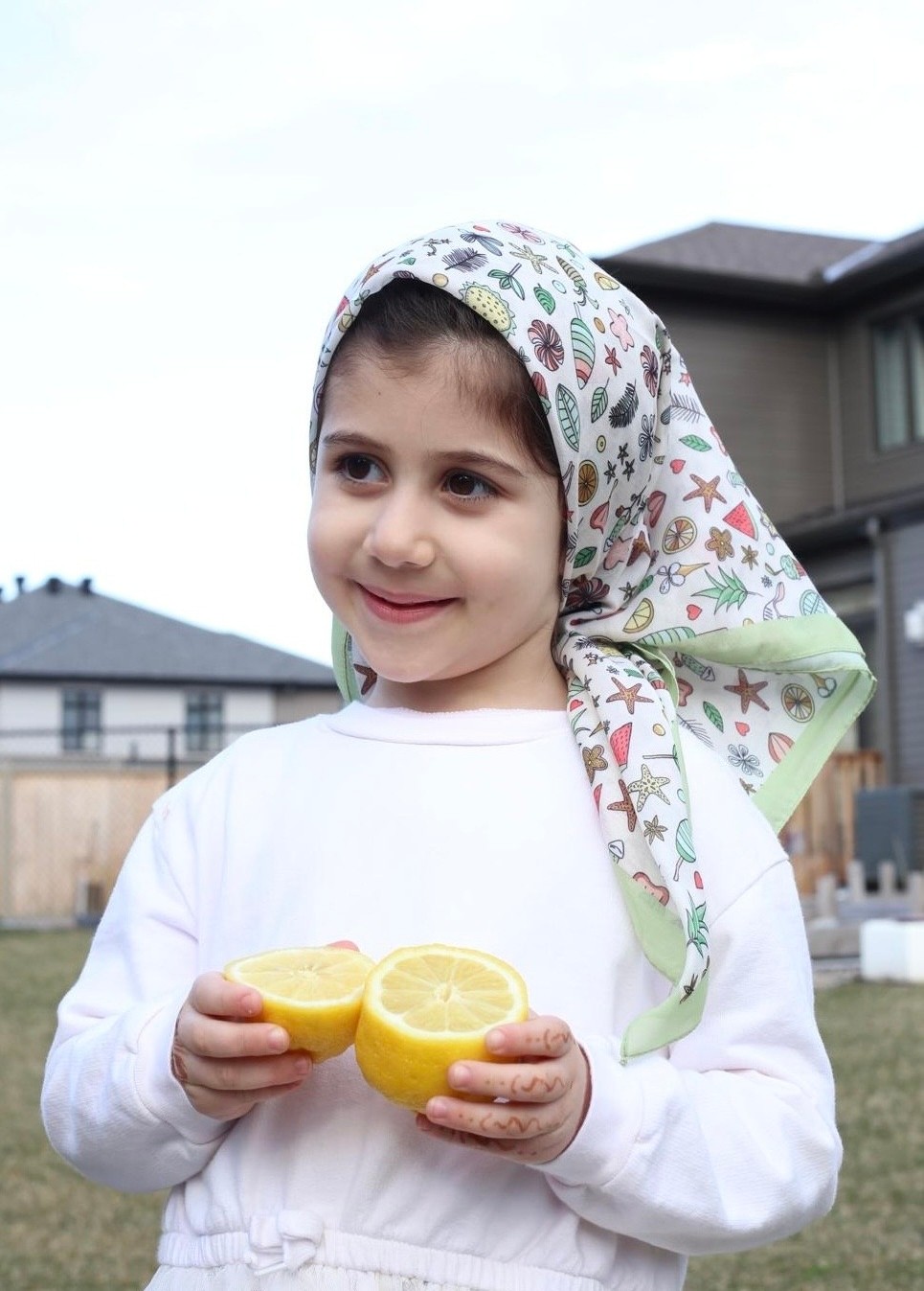 Başörtü Dükkanı Çocuk Pamuk EşarpTropikal görsel 2