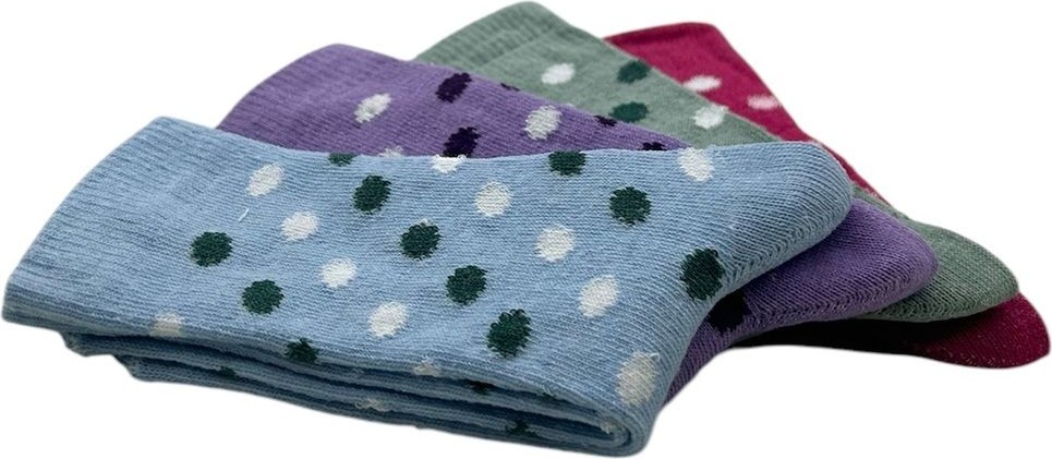 Black Arden Socks Puan Desenli Kız Çocuk Çorabı 4^lü görsel 4