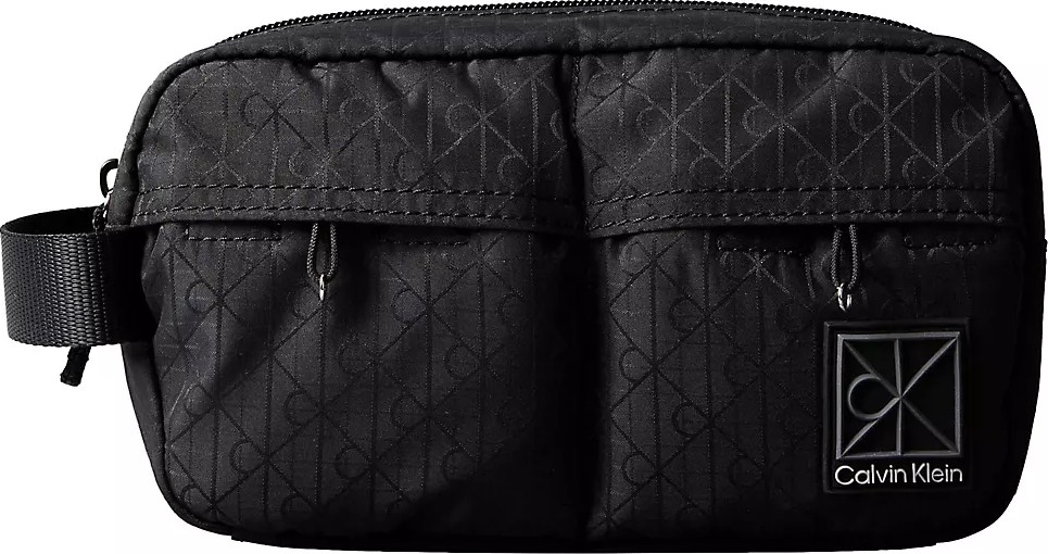 Calvin Klein Erkek Monogram Ck Logolu Fermuarlı Siyah Omuz Çantası LV04D1190G-UB1