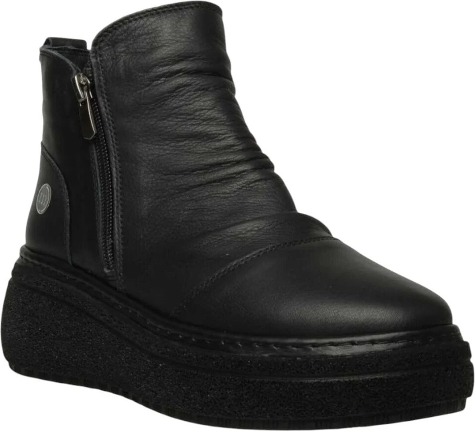 Mammamia D26KB-8470-B Siyah Kadın Comfort Deri Bot