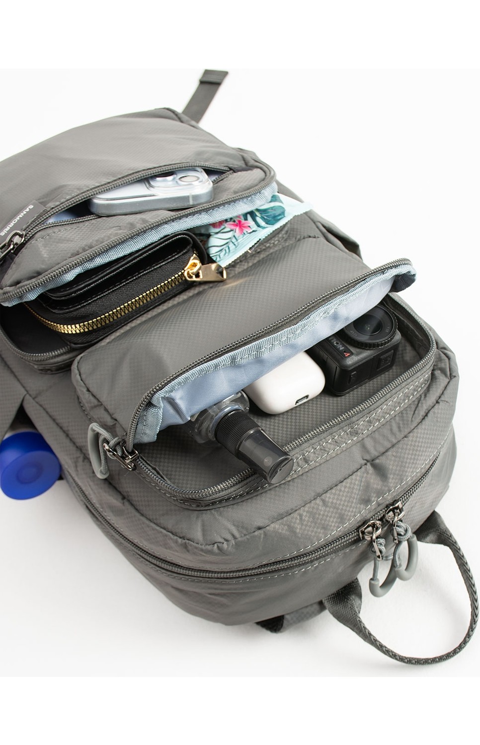 Viatox Vs 6032 Unisex Suya Dayanıklı Paraşüt Kumaş 5 Bölmeli Laptop Bölmeli Seyahat ve Okul Çantası Siyah görsel 7