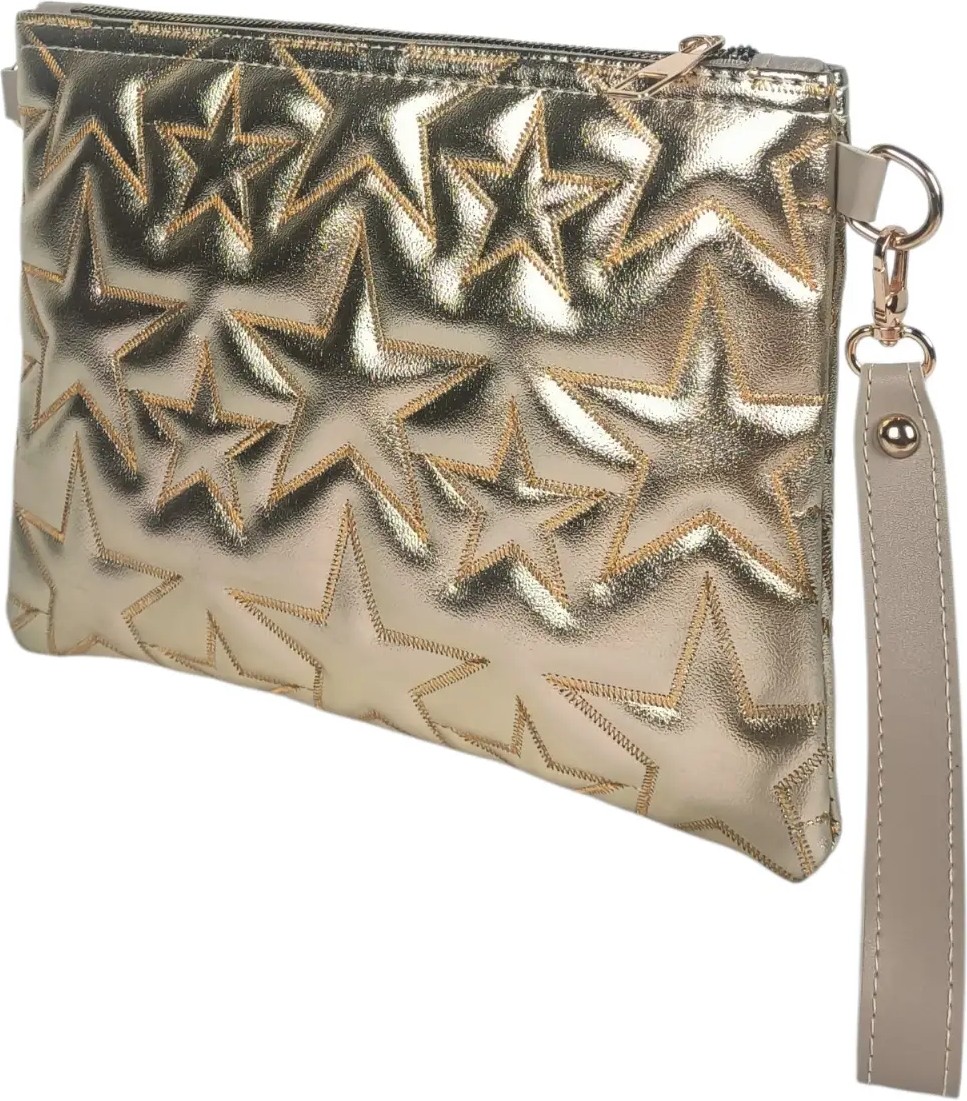 Shine And Dazzle Yıldız Nakışlı Kadın Portföy & Clutch Çanta görsel 3