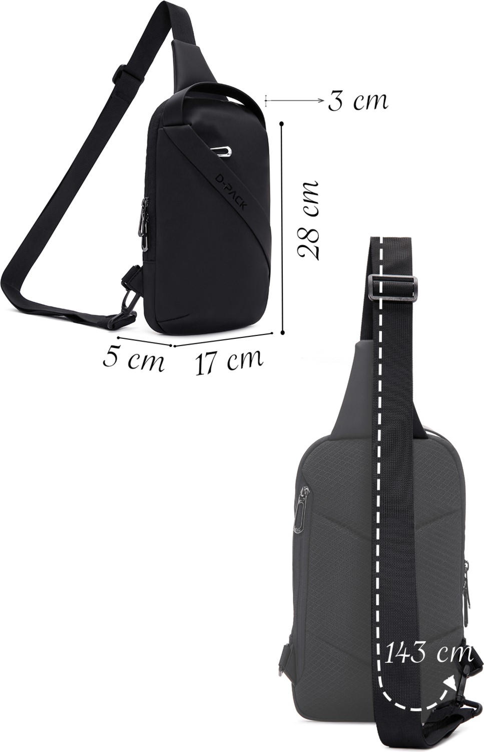 Derimod D-Pack Siyah Kumaş Çapraz Çanta Erkekler İçin Şık ve Ergonomik Tasarım 23WBD30076F görsel 2