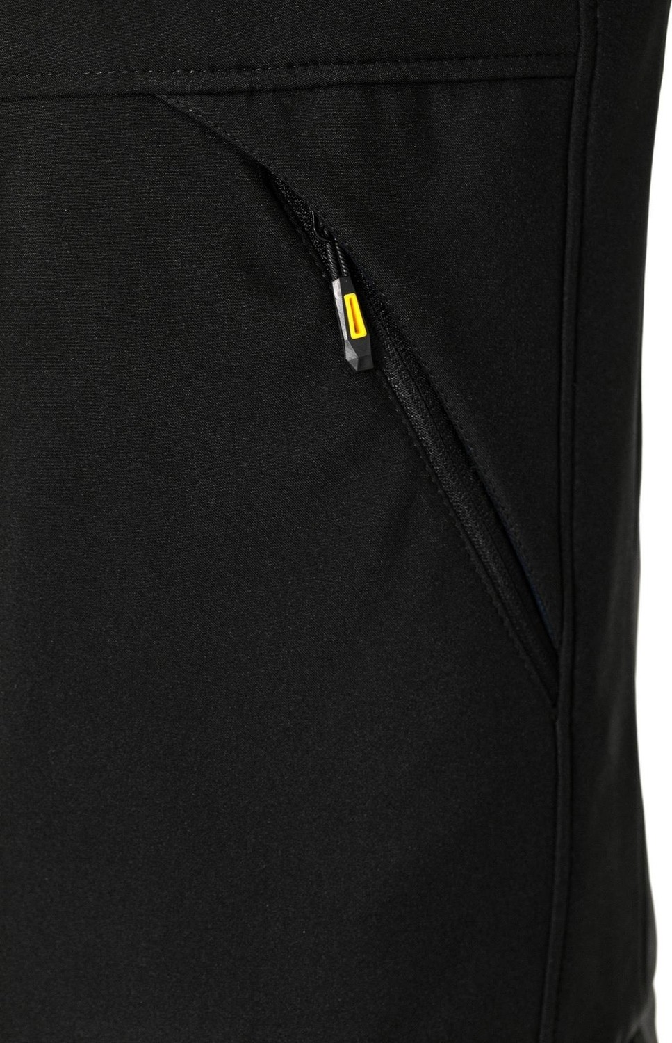 Famoda Kürklü Su ve Rüzgar Geçirmez Siyah Softshell Kışlık Erkek Mont görsel 7