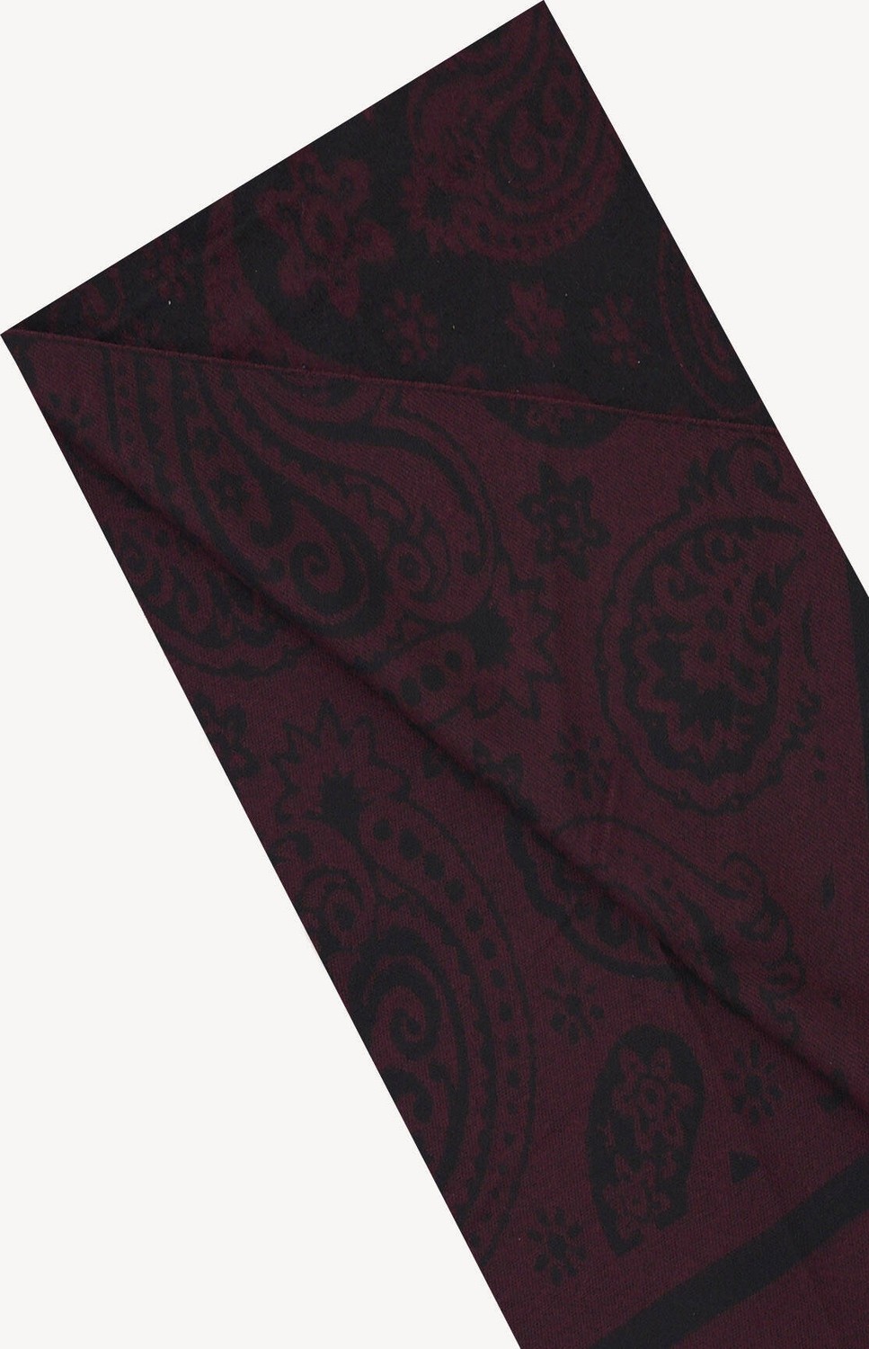 Ysf Erkek Siyah Bordo Desenli Kaşkol görsel 2
