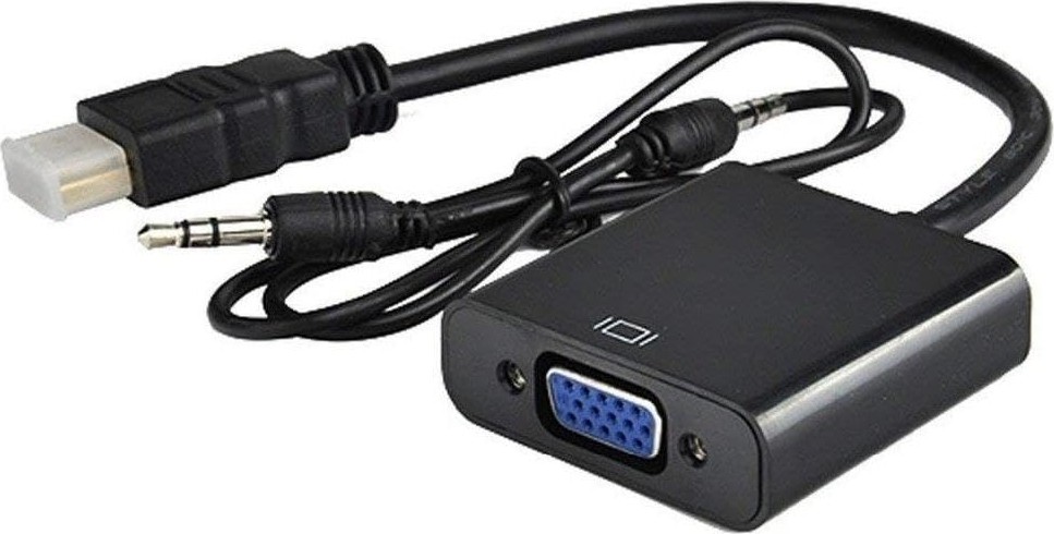 Aesco HDMI To VGA Ses Destekli Monitör Dönüştürücü Kablo Çevirici Adaptör görsel 2