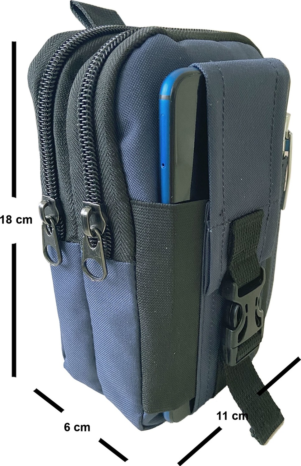 Lederax Ttk08 Taktik Bel Ve Kemer Çantası Su Geçirmez Lacivert 3 Bölmeli Ergonomik Tasarım görsel 4