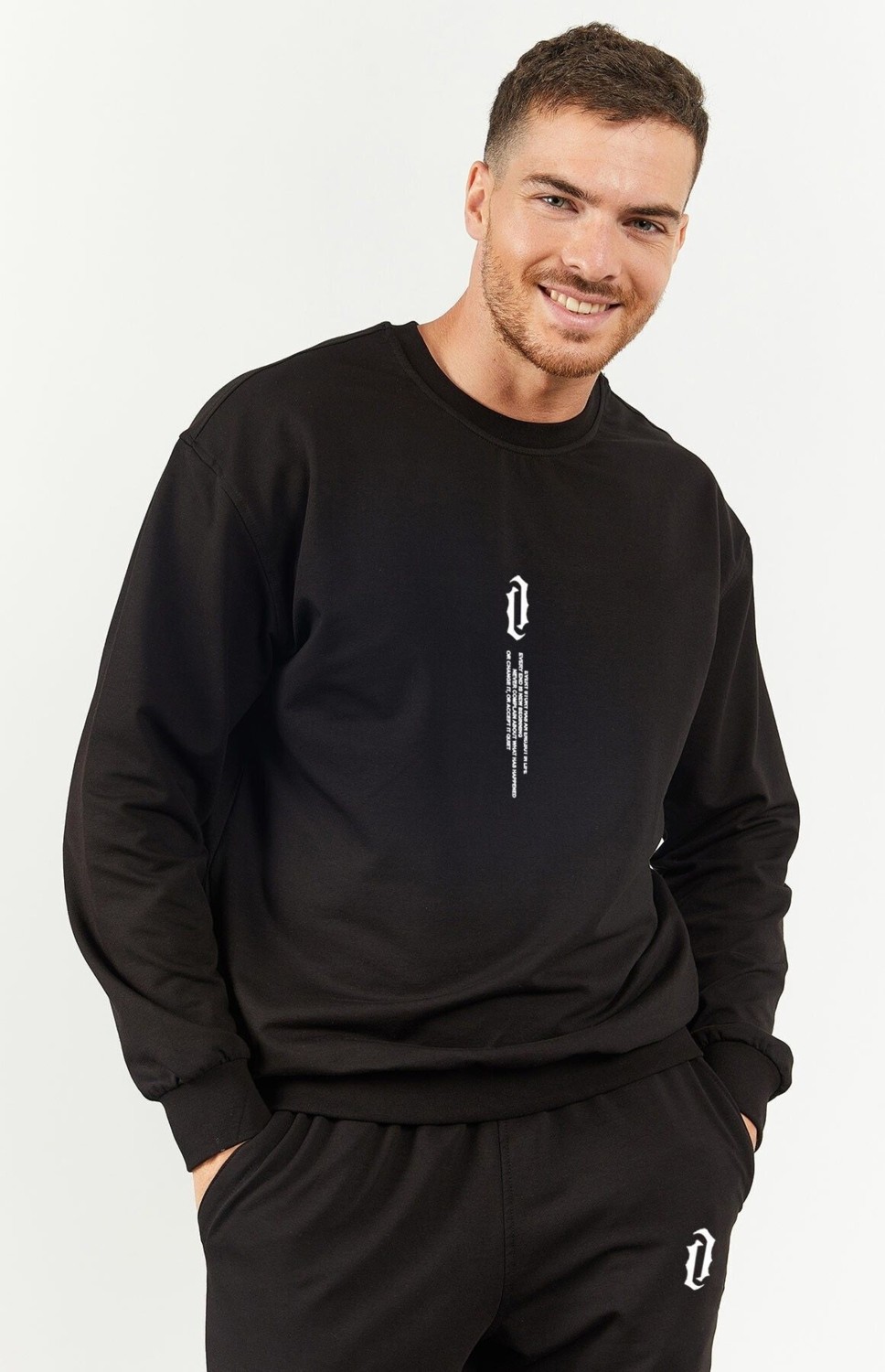 Yoho Sport Erkek Dikey Oversize 0 Yaka Eşofman Takımı görsel 2