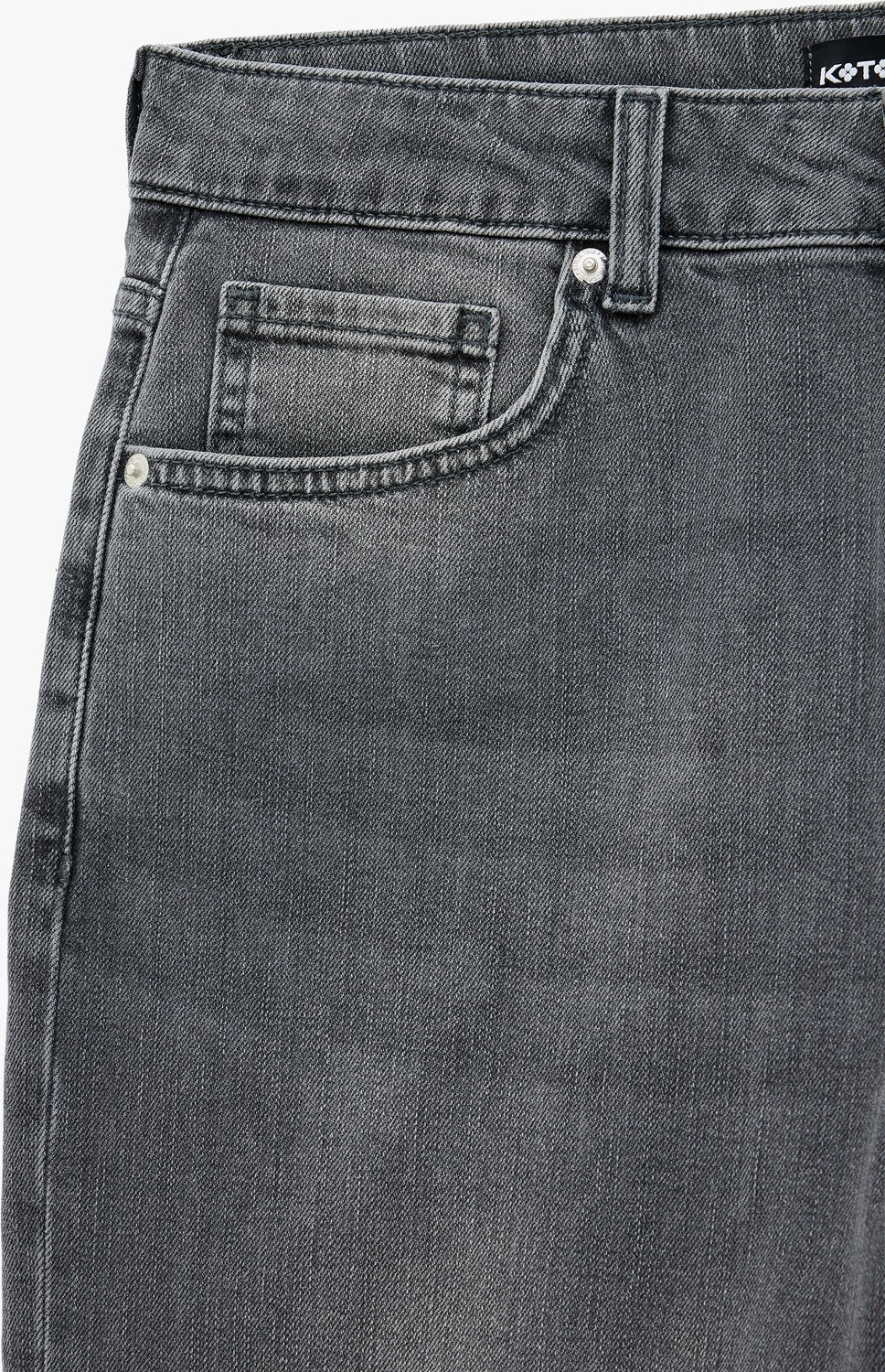 Koton Normal Bel Pamuklu Cepli Bermuda Slim Fit Jean Şort görsel 5