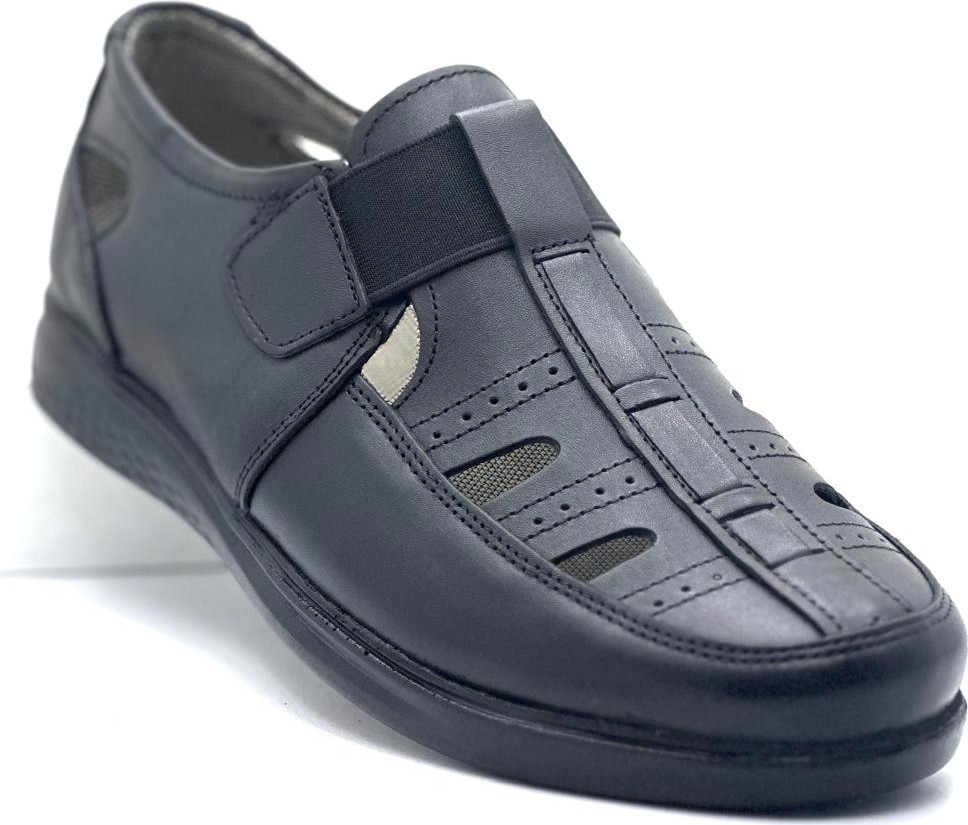 Bess Shoes Erkek Hakiki Deri Sandalet - Lastikli, Günlük, Rahat, Yazlık, Hafif, Ortopedik Sandalet