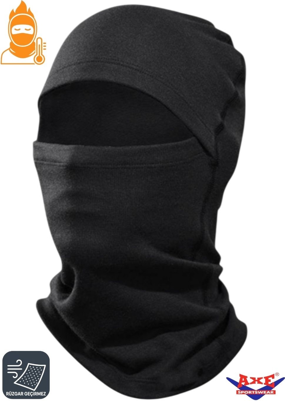 Axe Sportswear Kışlık Ince Termal Kar Maskesi Balaclava Kayak Motorsiklet