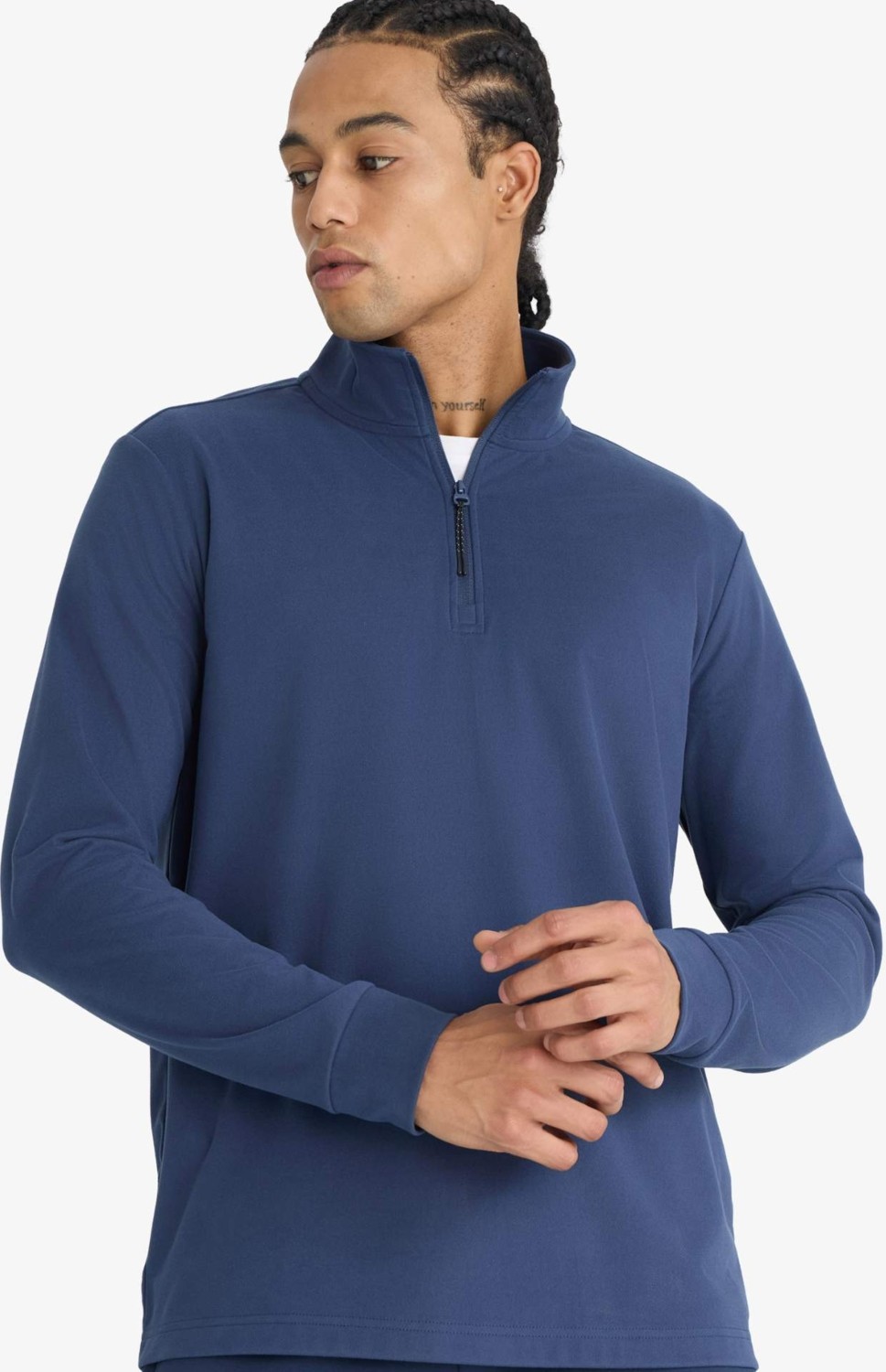 DeFacto Sıcak Tutan Standart Fit Dik Yaka Yarım Fermuarlı Polar Sporcu Sweatshirt F2302AX25WN