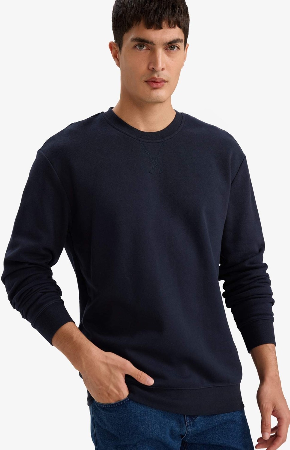 DeFacto Pamuklu Regular Fit Basic Sweatshirt E8339AX26SP