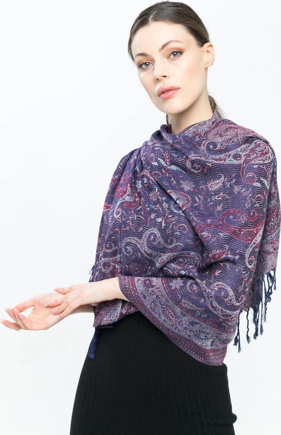 Pashmina Kaşmir Şal | Duman | %100 Kaşmir Yünü | 70X180 cm | 4 Mevsim