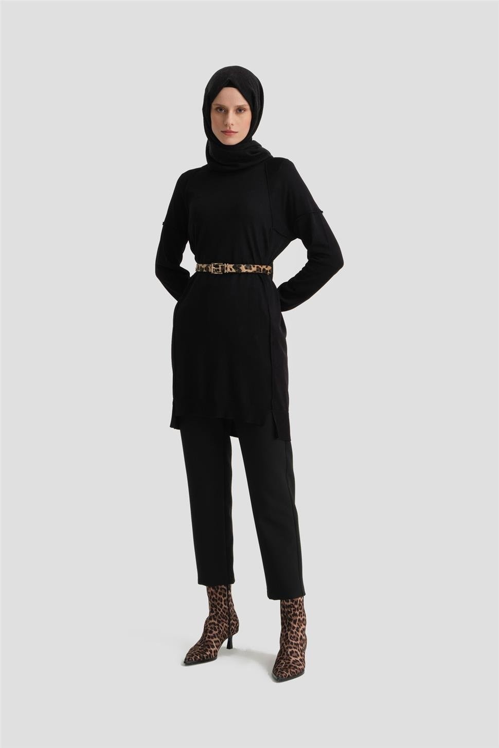 Armine Triko Tunik 24KD2002 Siyah görsel 2