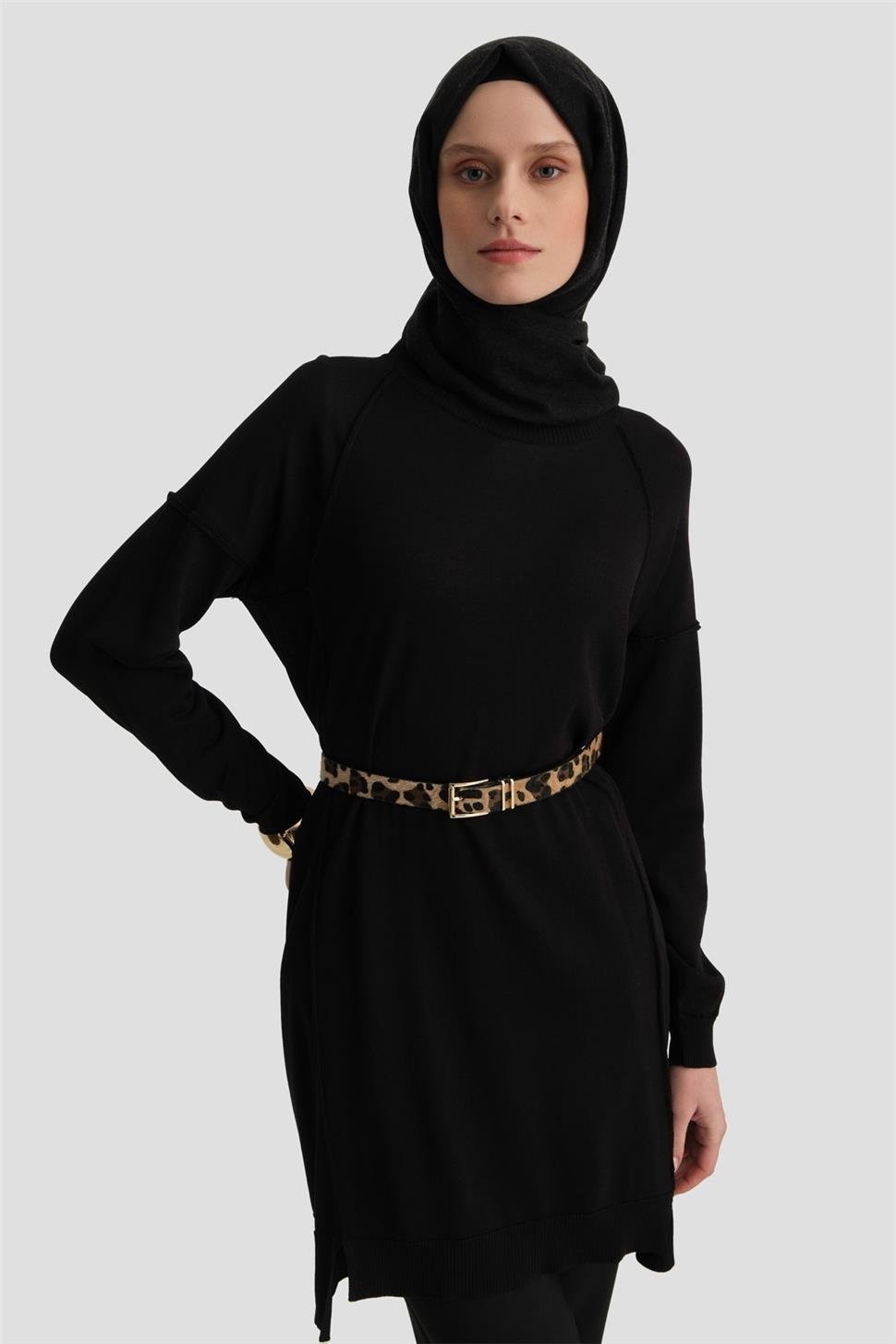 Armine Triko Tunik 24KD2002 Siyah görsel 4