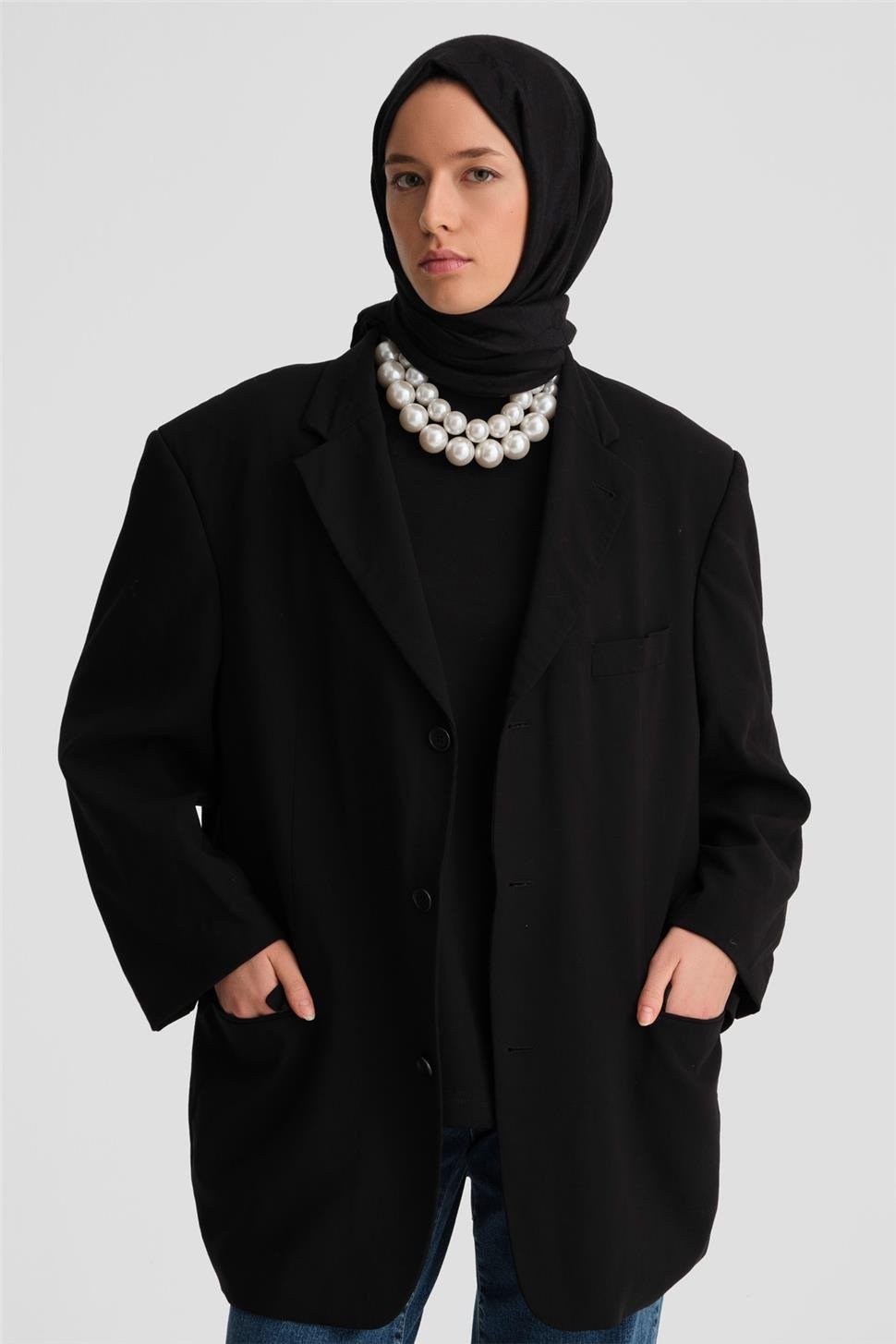 Armine Tişört ORTD9033 Siyah görsel 4