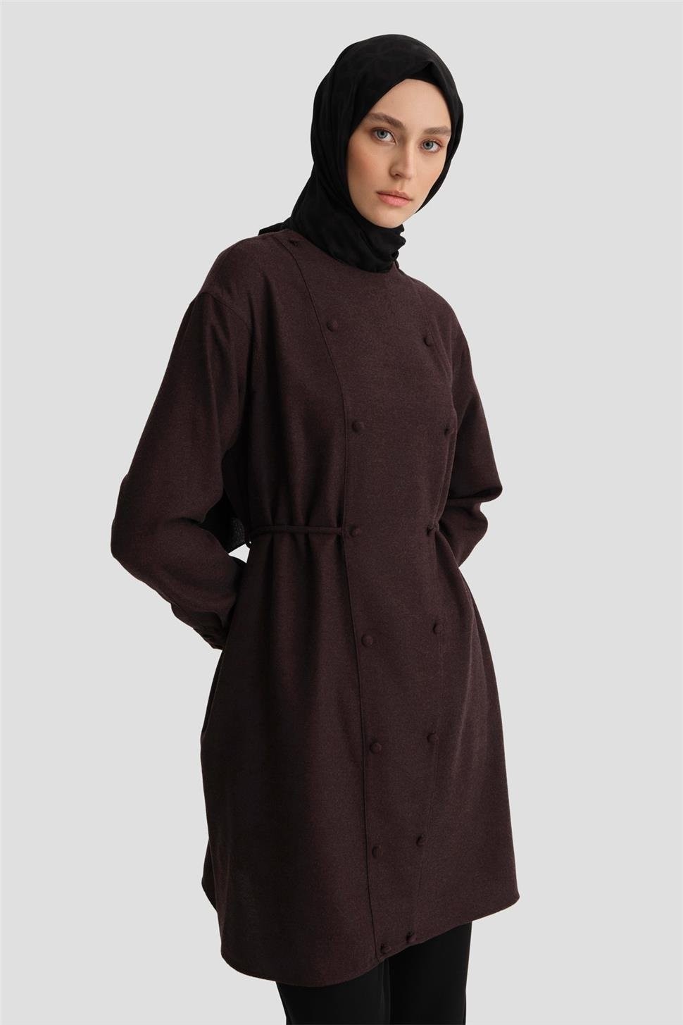 Armine Beli Bağlamalı Cepli Tunik 24K3608