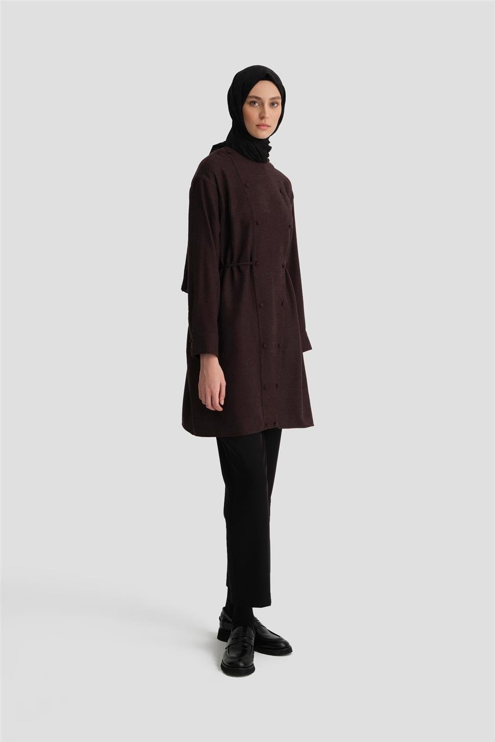 Armine Beli Bağlamalı Cepli Tunik 24K3608 görsel 2