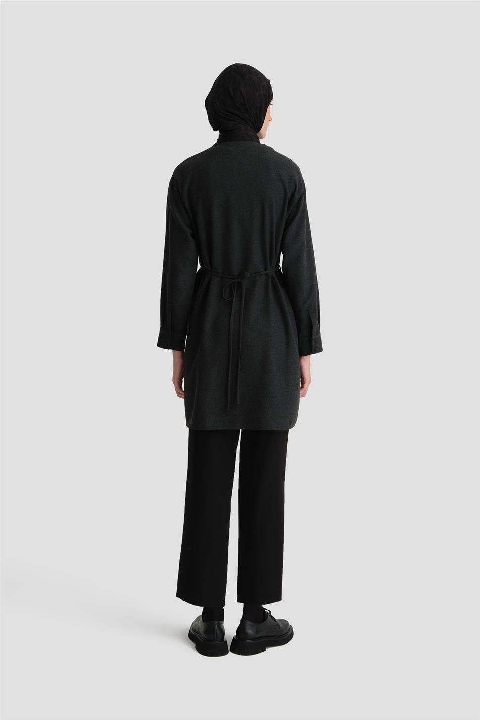 Armine Beli Bağlamalı Cepli Tunik 24K3608 görsel 8