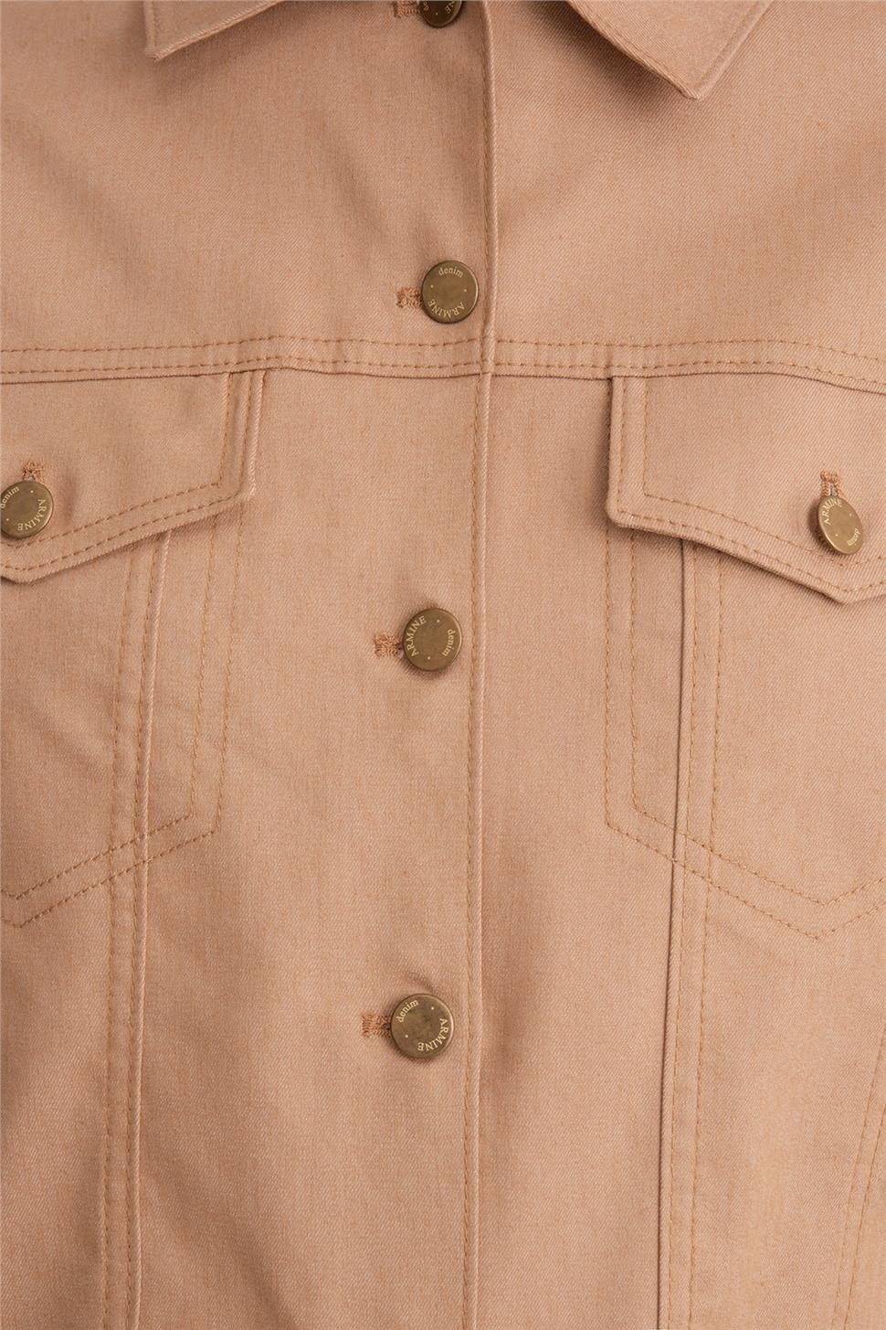 Armine Kısa Denim Ceket 24Y5405 Camel görsel 4