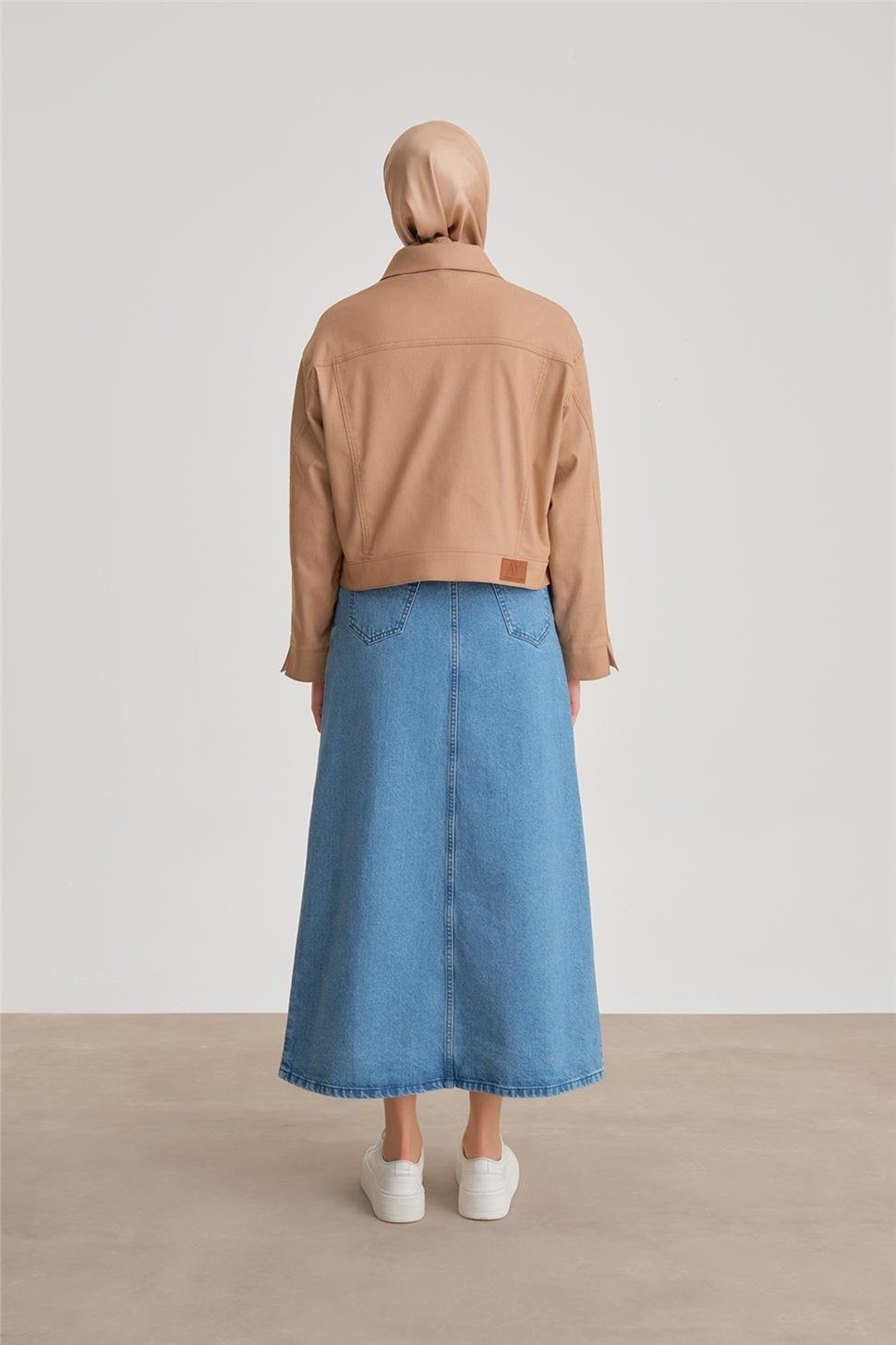 Armine Kısa Denim Ceket 24Y5405 Camel görsel 5
