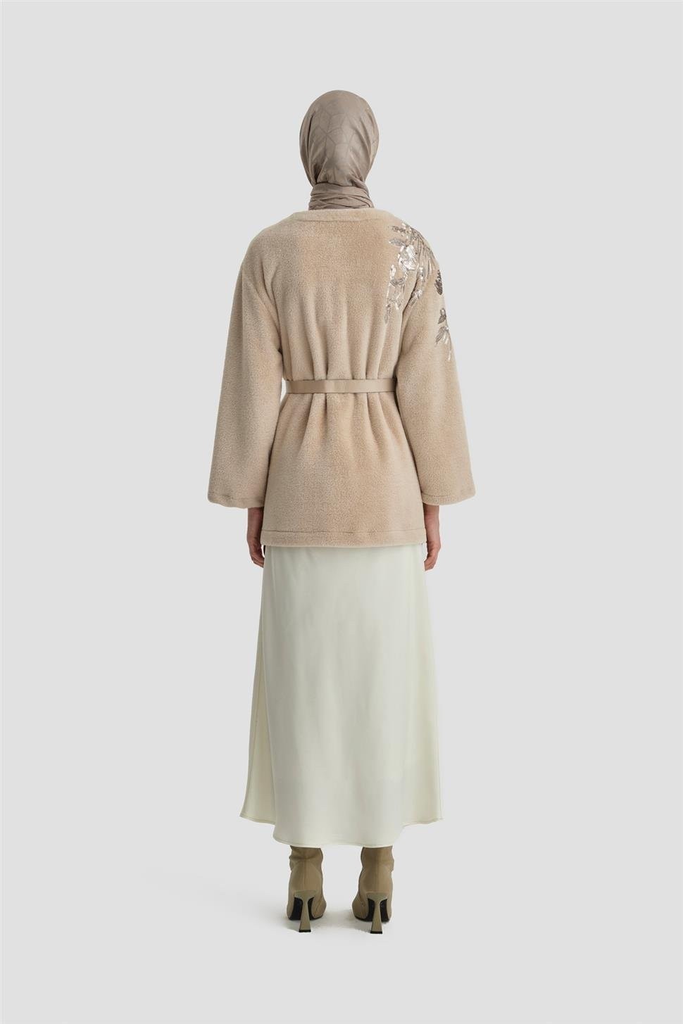 Armine Kloş Saten Etek 24K1714 Aytaşı görsel 3