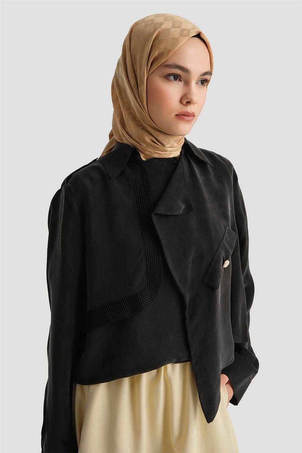 Armine Asimetrik Ceket 25Y5914 Siyah görsel 4