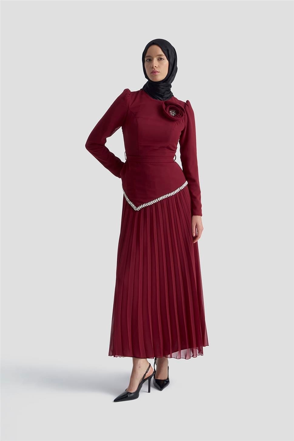 Armine Abiye 25YD9187 Bordo