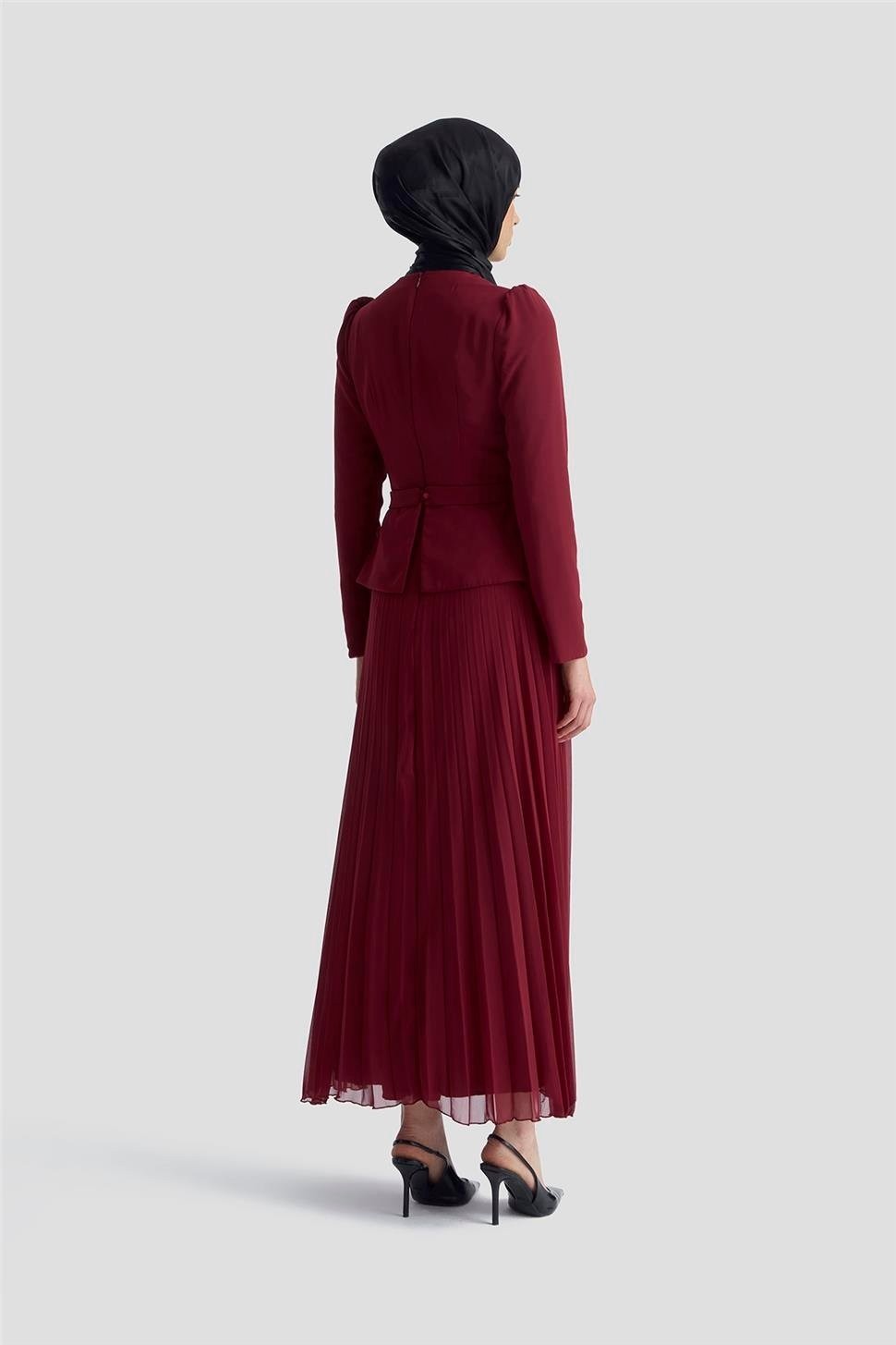 Armine Abiye 25YD9187 Bordo görsel 4
