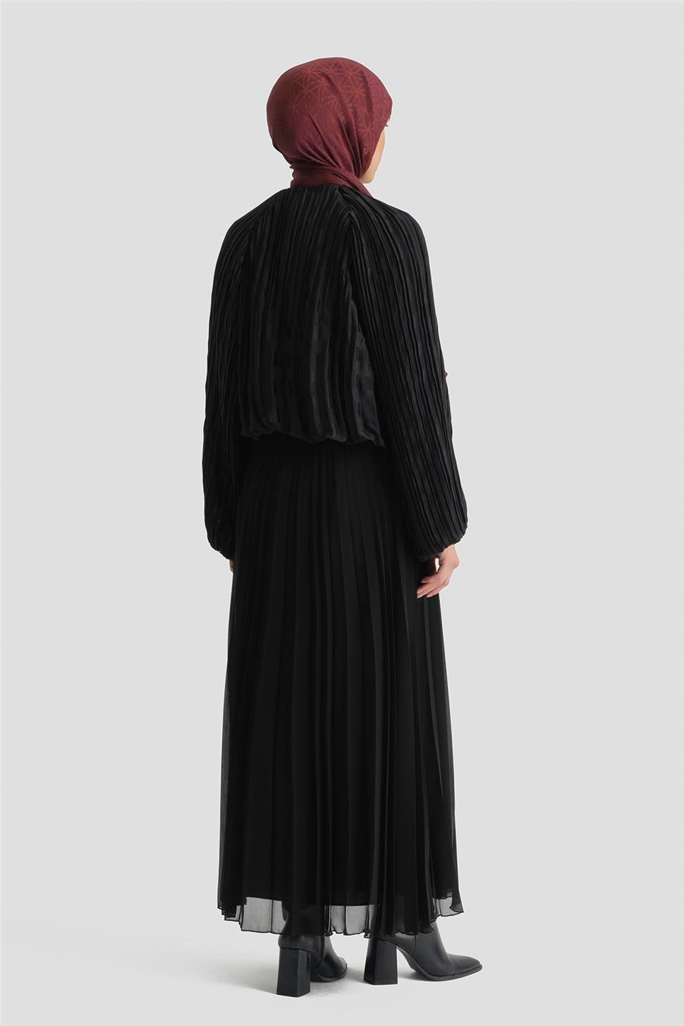 Armine Piliseli Etek Siyah görsel 4
