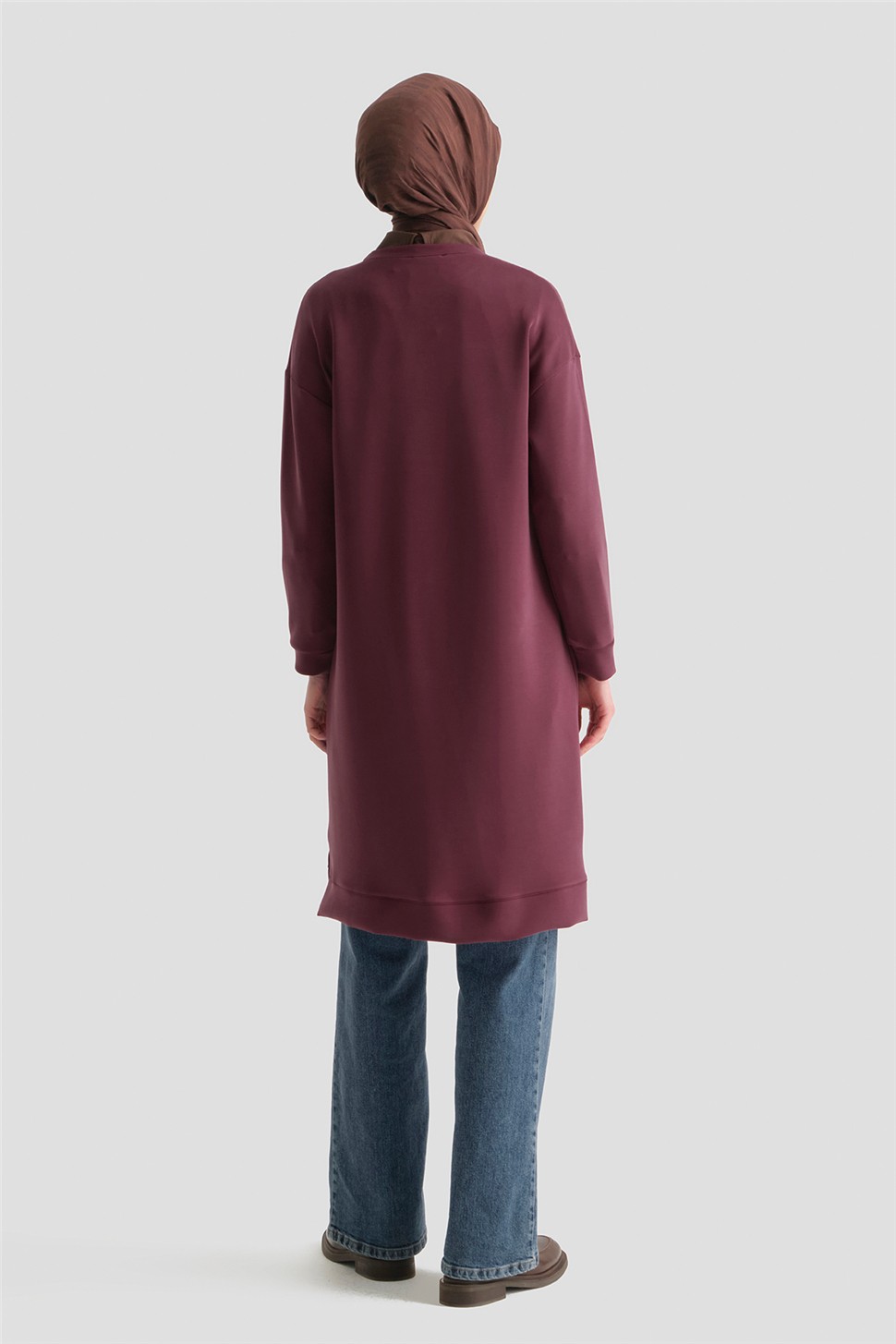 Armine Basic Tunik Bordo görsel 4
