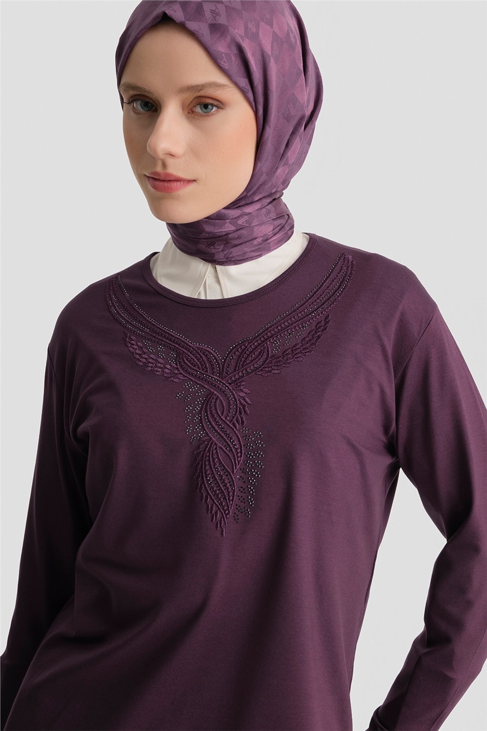 Armine Penye 24YD9021 Mürdüm görsel 3