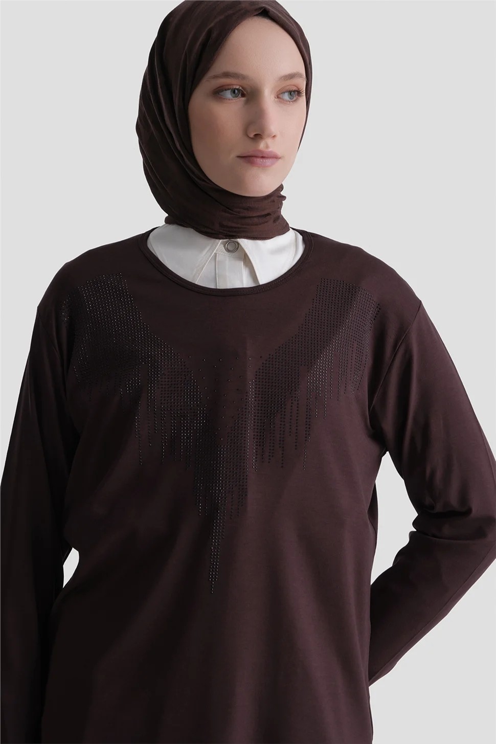 Armine Penye Kahverengi görsel 3
