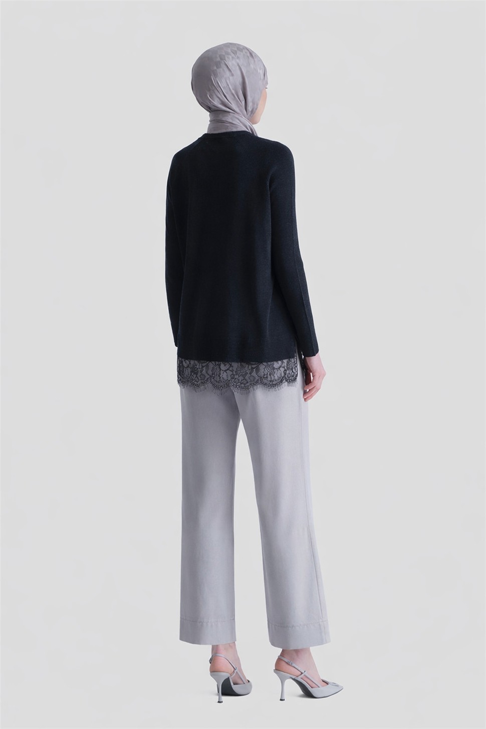 Armine Dantelli Rayon Tunik Lacivert görsel 5