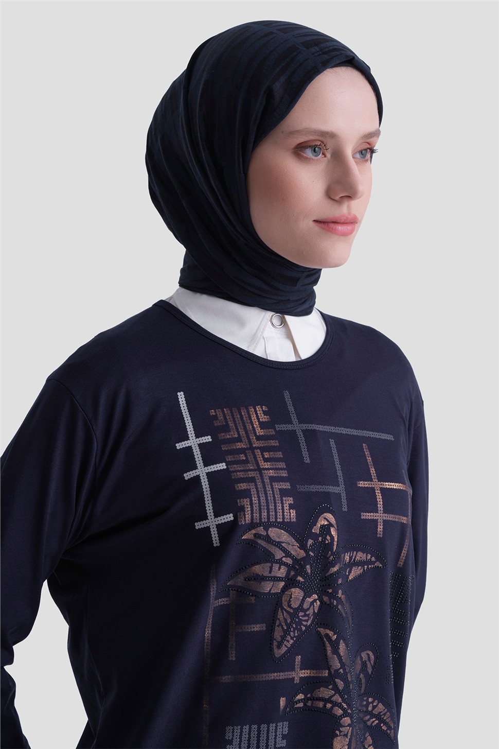 Armine Penye Lacivert görsel 4