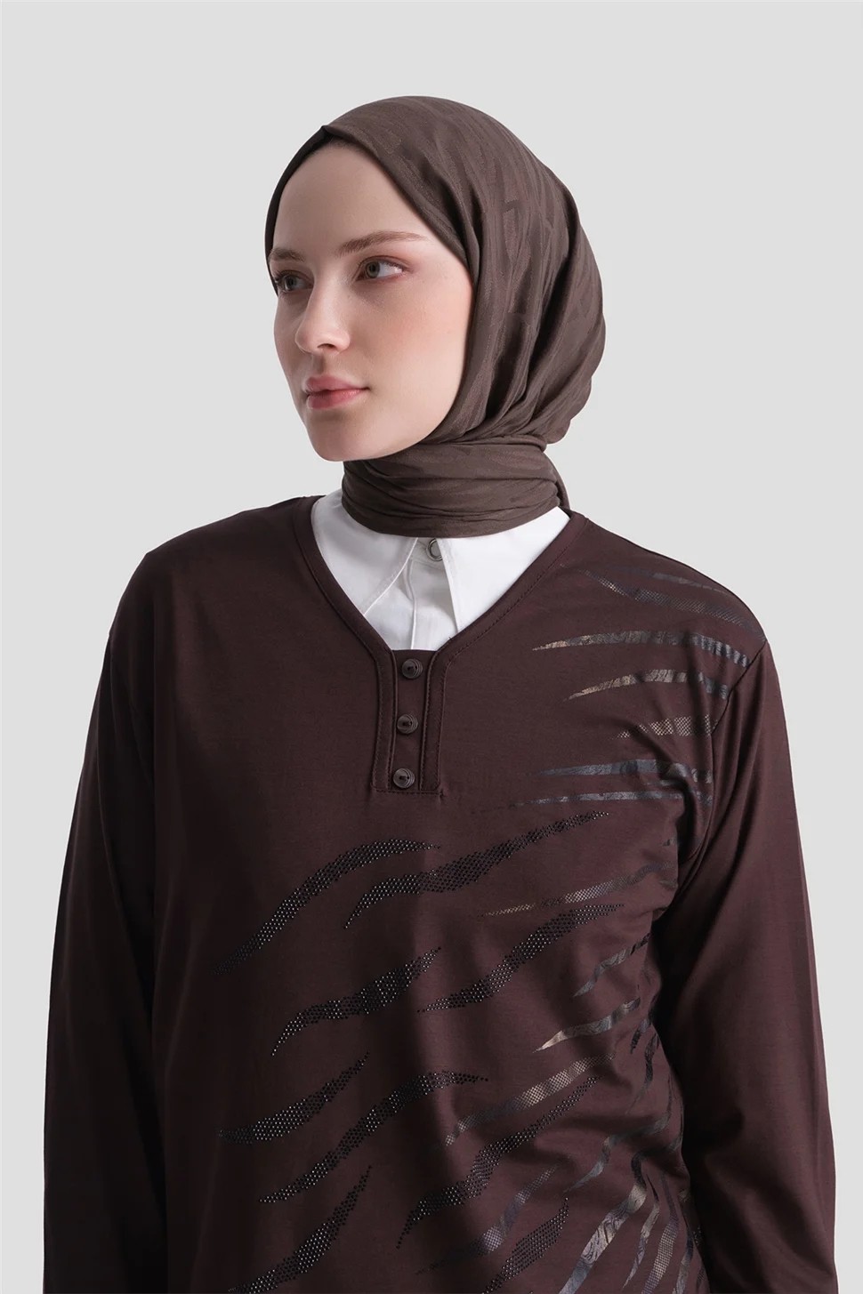 Armine Penye Kahverengi görsel 4