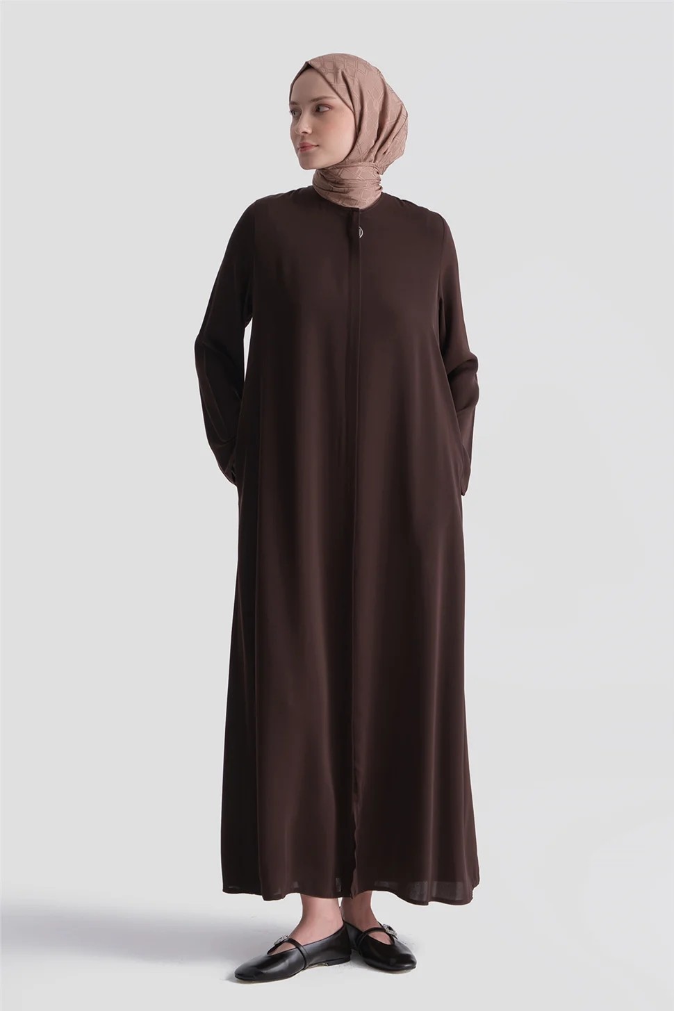 Armine Basic Ferace Kahve görsel 2