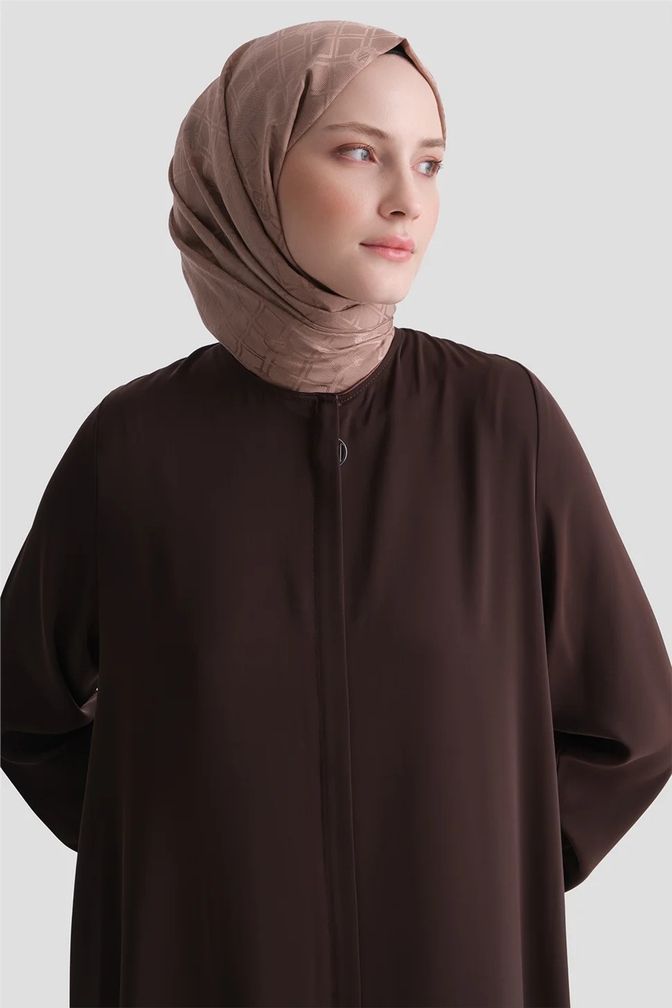 Armine Basic Ferace Kahve görsel 4