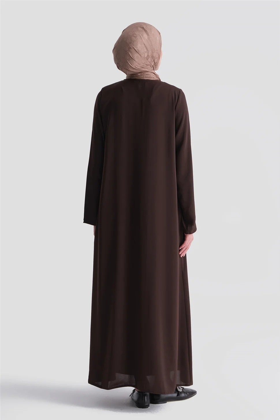 Armine Basic Ferace Kahve görsel 5