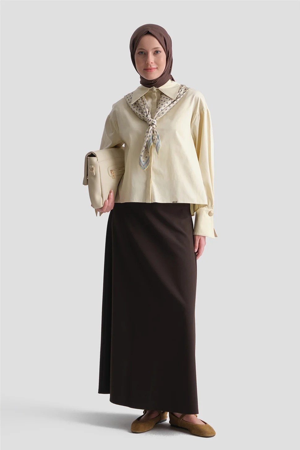 Armine Basic Kalem Etek Kahverengi