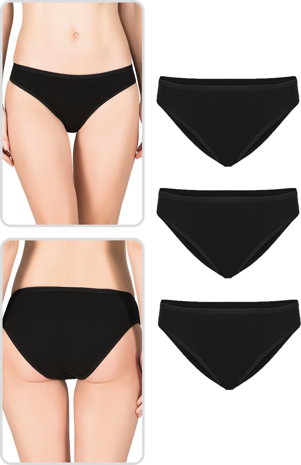 Özkan Underwear Özkan 23926 3'lü Paket Kadın Viskon Esnek Rahat Slip Külot