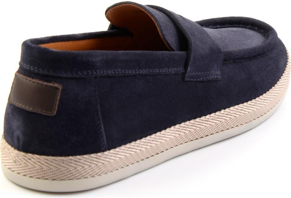 Bambi Lacivert Leather Erkek Espadril E01901361702 görsel 6