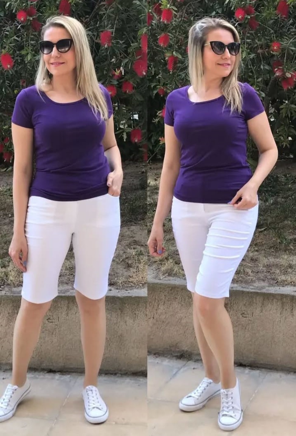Zy Plus Haki Büyük Beden Beli Lastikli Ince Gabardin Şehir Boy Kot Şort