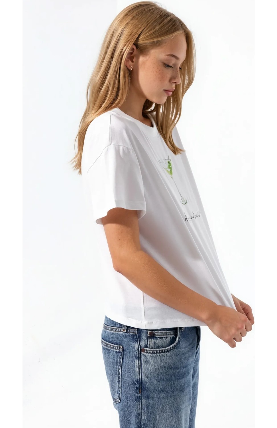 Hiccup Kadınlar Baskı Detaylı Regular Fit Bisiklet Yakalı %100 Pamuklu T-shirt Buz Mavisi görsel 2