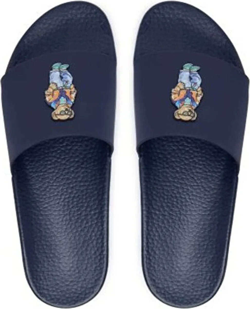 Polo Ralph Lauren Lacivert Erkek Plaj Terliği Polo Slıde-Sandals-Slıde görsel 4