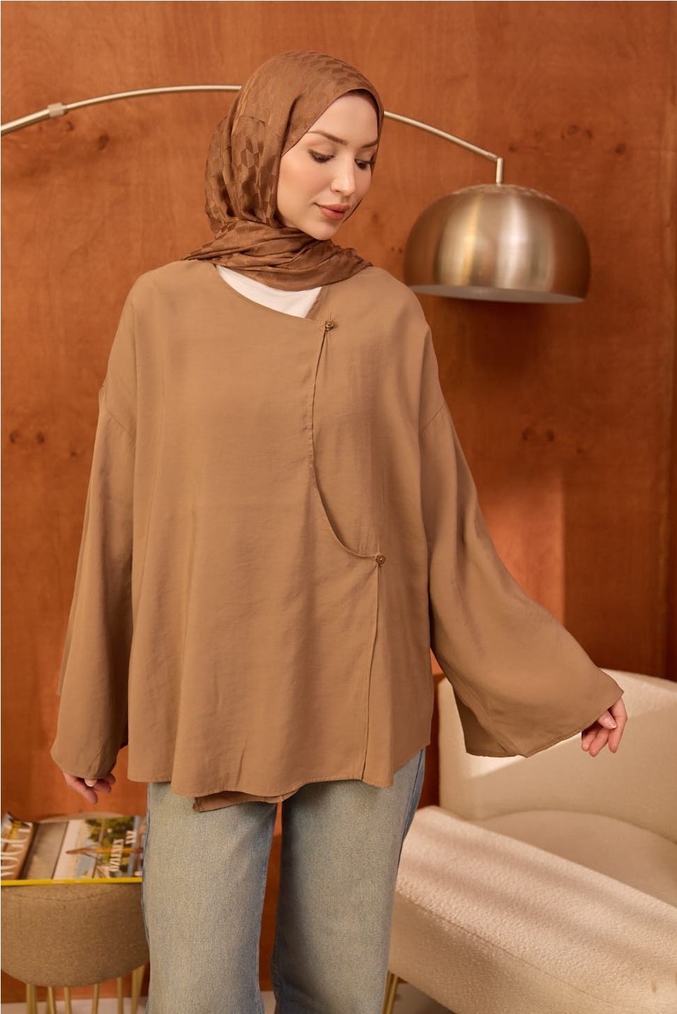 İmaj Butik Taş Ön Bağlamalı Kimono görsel 8