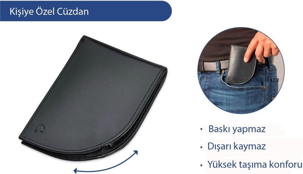 Saban Erkek Ön Cep Cüzdanı Siyah görsel 2