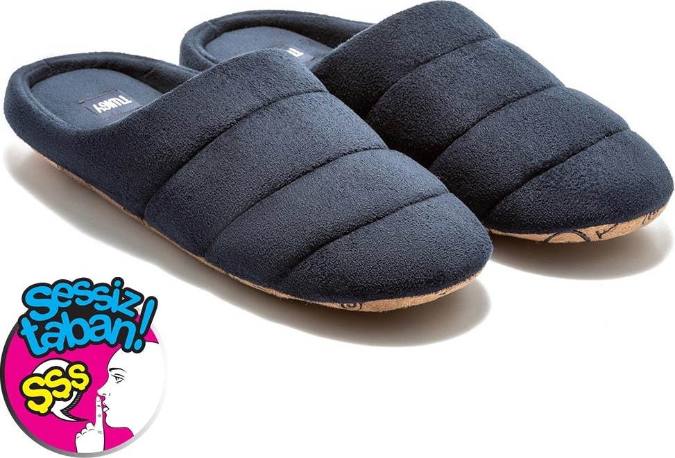 Twigy Adamo Erkek Ev Terliği Sessiz Taban Lacivert 41/46
