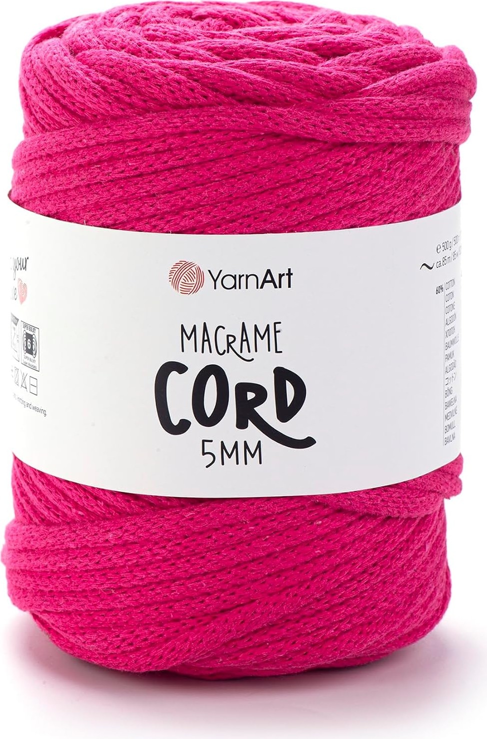 El Örgü Ipi Macrame Cord 5 Mm, 771, 2X500 gr